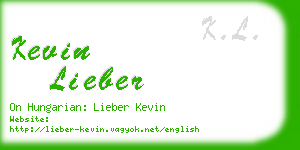 kevin lieber business card